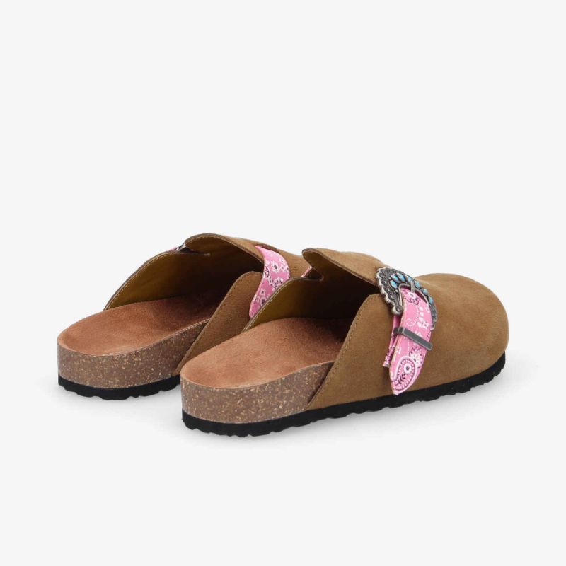 PALOMA CLOG W - SUEDE/WEST - BROWN/PINK